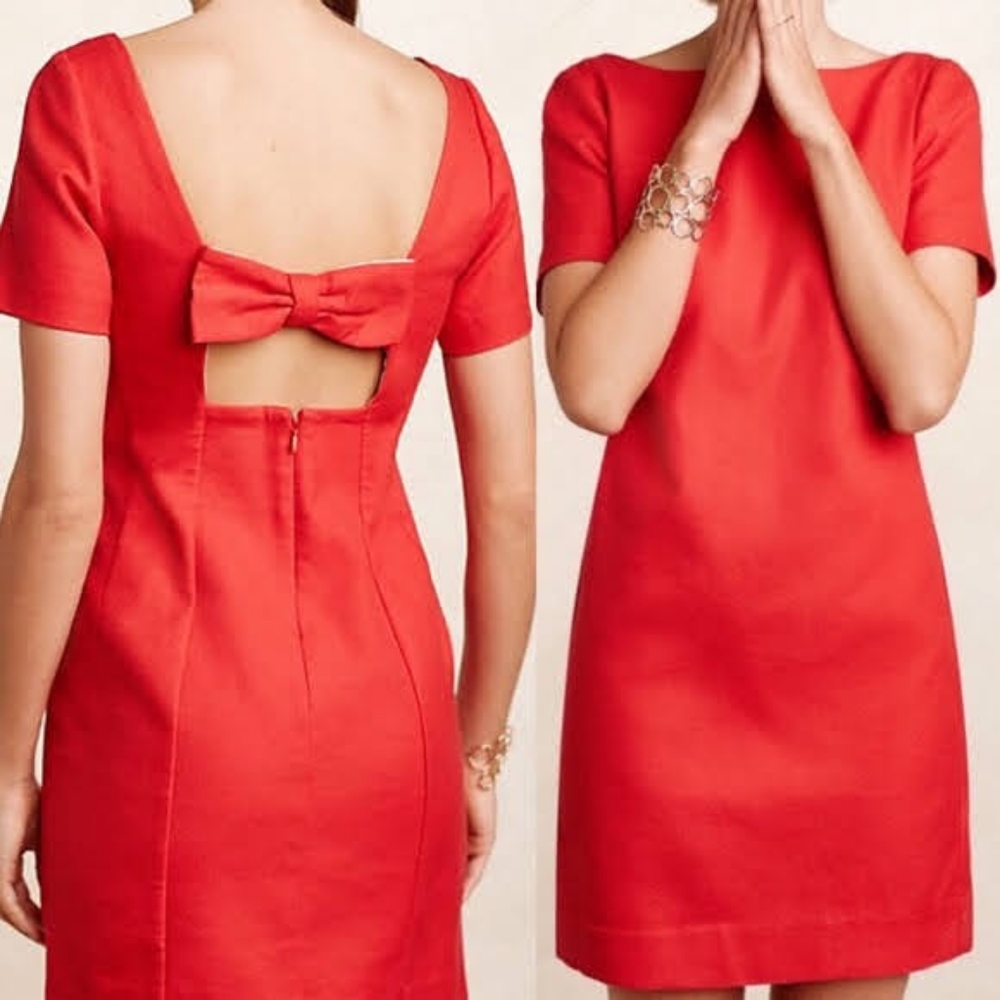 MAEVE ANTHROPOLOGIE ALEXIA BOW BACK DRESS